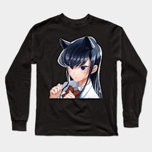 Komi Can’t Communicate Cat Fanart! Long Sleeve T-Shirt